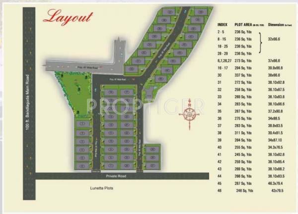 Dhaatri Lunetta Villas Layout Plan