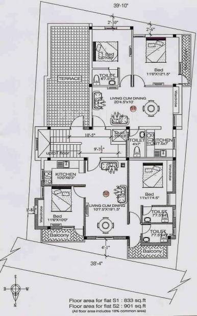 Images for Cluster Plan of Sri Tejasvi Apartment
