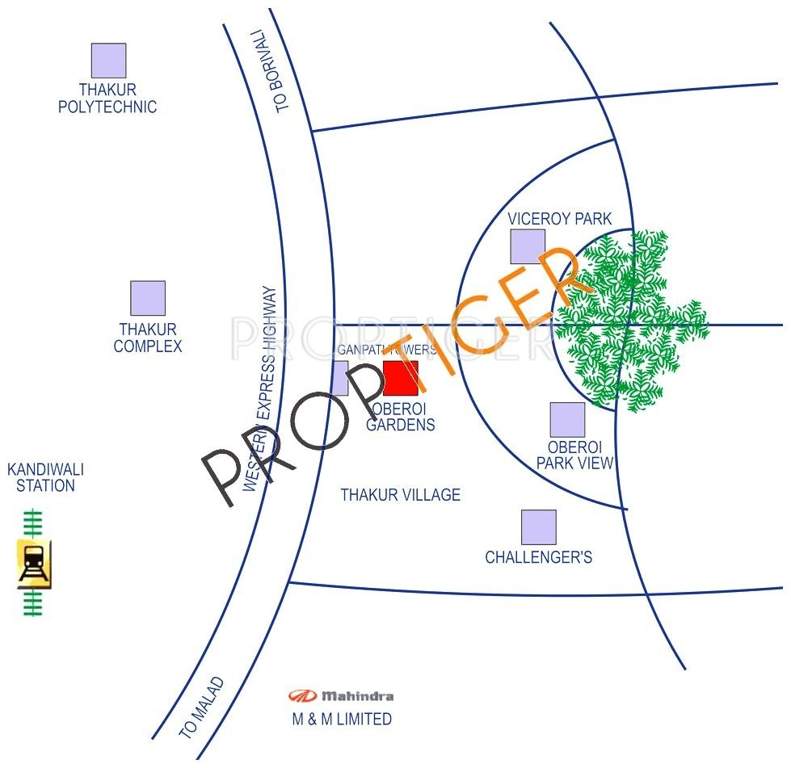 Images for Location Plan of Oberoi Realty Oberoi Gardens