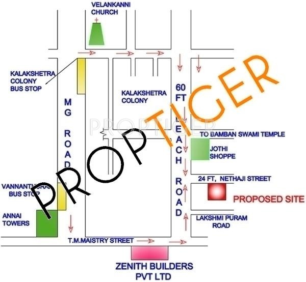 Zenith Builders Nethaji Location Plan