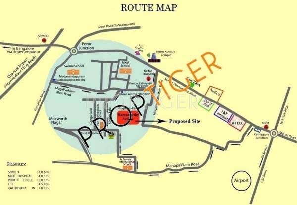 Rajeswari Infrastructure Opulence Ville Location Plan