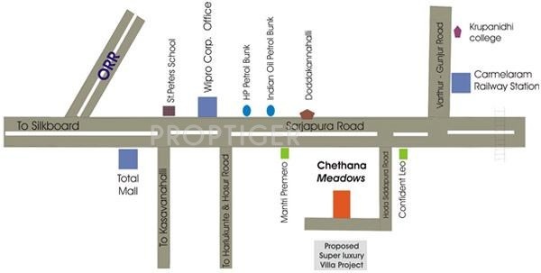 Aishwarya Associates Chethana Meadows Location Plan