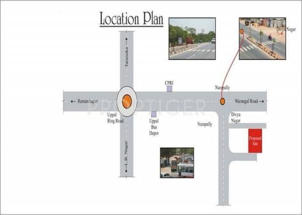 Kalyan Constructions Kalyans Sreelakshmi Tranquil Location Plan