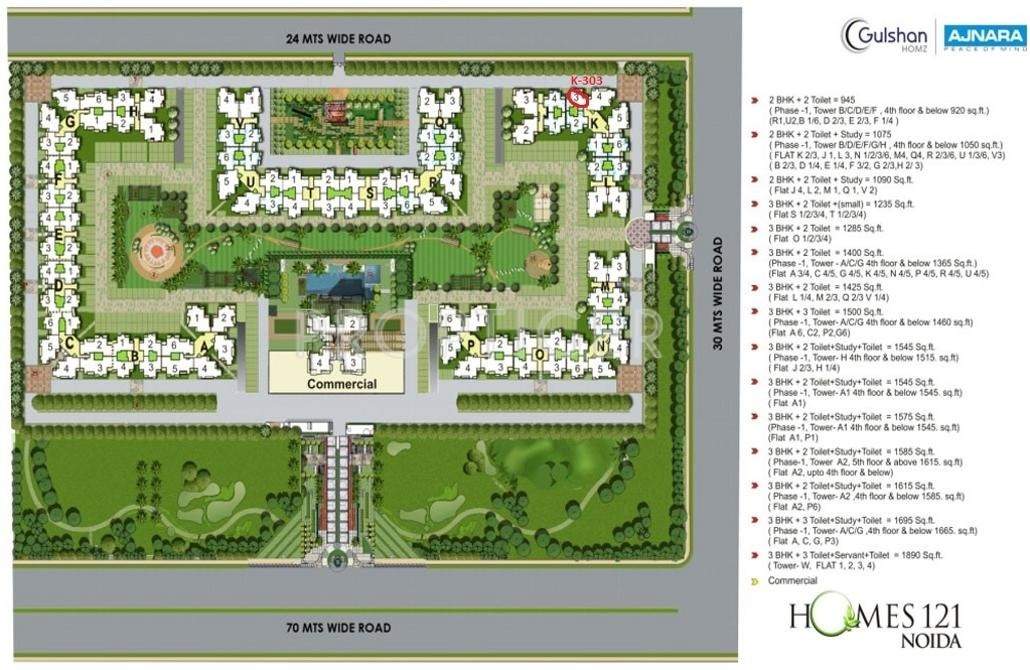 homes121 Images for Master Plan of Ajnara Homes121