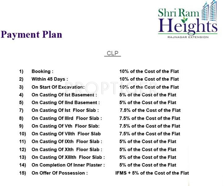  heights Images for Payment Plan of Shriram Shri Ram Heights