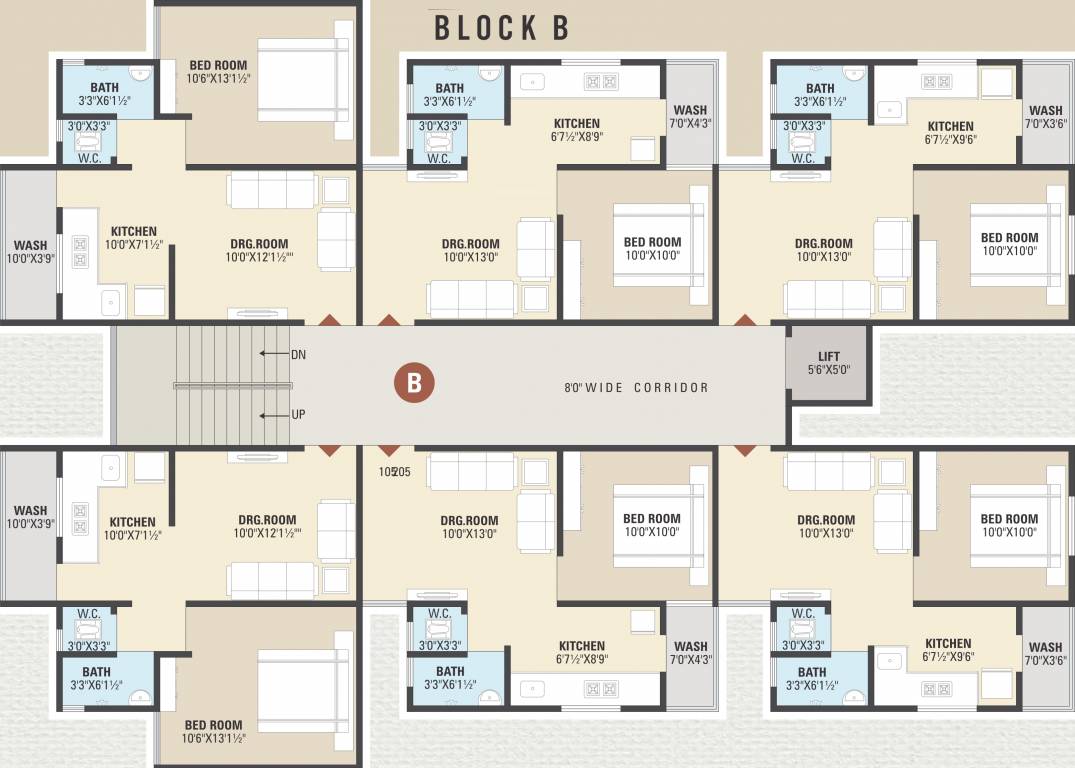  signature pride A+B+C Cluster Plan for Typical Floor