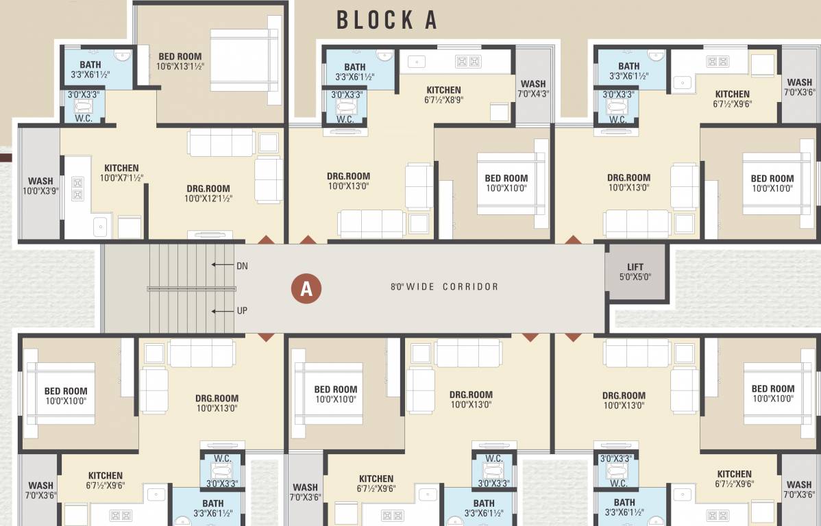  signature pride A+B+C Cluster Plan for Typical Floor