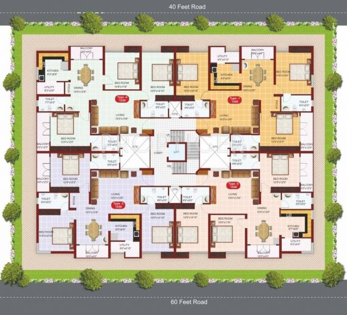 Images for Cluster Plan of Scion Builders Luxore Apartments