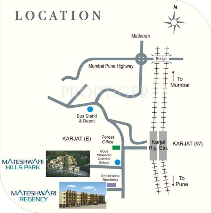 Mateshwari Group Hills Park Location Plan