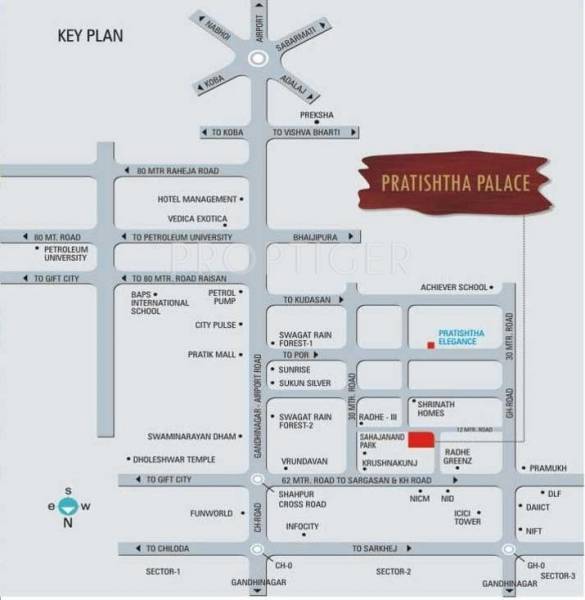 Earth Builders Prathishtha Palace Location Plan