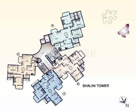 acs meghana and shalini towers Meghana Tower Cluster Plan