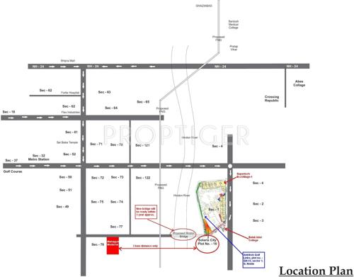  golf-links Images for Location Plan of The Antriksh Golf Links