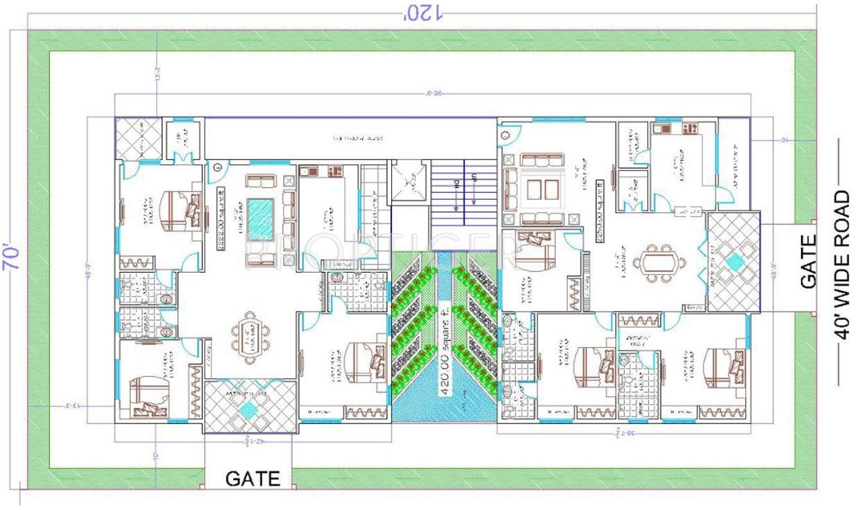  castle Single Block Cluster Plan