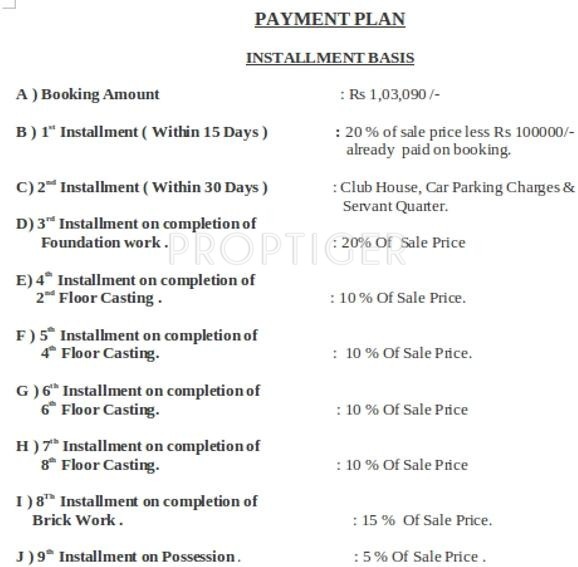 Images for Payment Plan of Jain Dream Valley Payment Plan