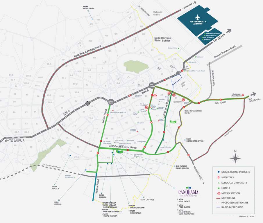 panorama suites Images for Location Plan of M3M Panorama Suites