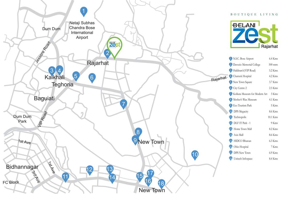 zest Images for Location Plan of Belani Zest