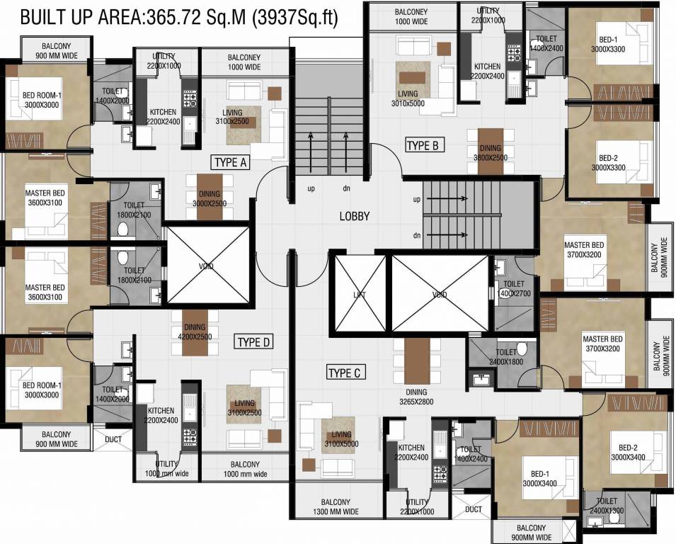 Images for Cluster Plan of Nucleus Heyday Apartments