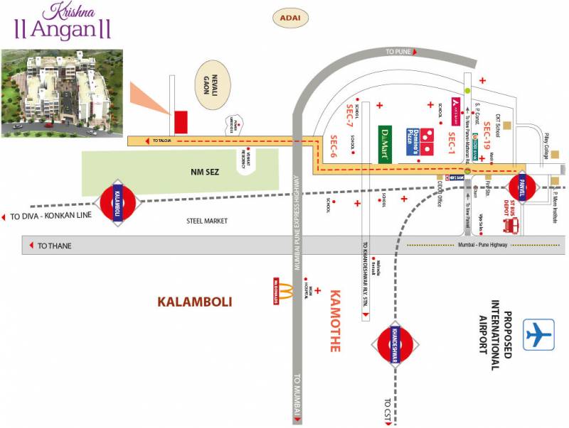  krishna-aangan-complex Images for Location Plan of SP Krishna Aangan Complex