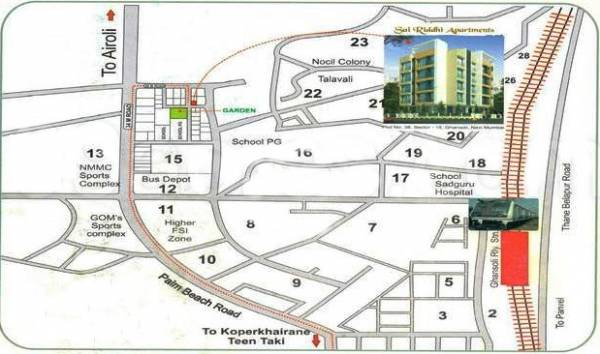 Images for Location Plan of Sahil Sai Riddhi Apartment