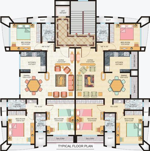 Images for Cluster Plan of ML Group of Companies Vijaya Apartments