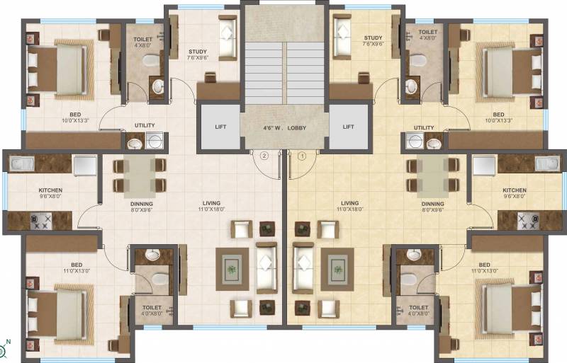 Images for Cluster Plan of Raheja Shakti Regency