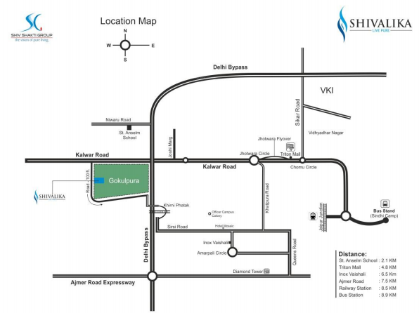  shivalika Location Plan