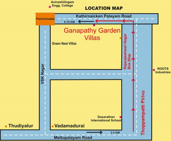 Images for Location Plan of Green Nest Ganapathy Garden Villas