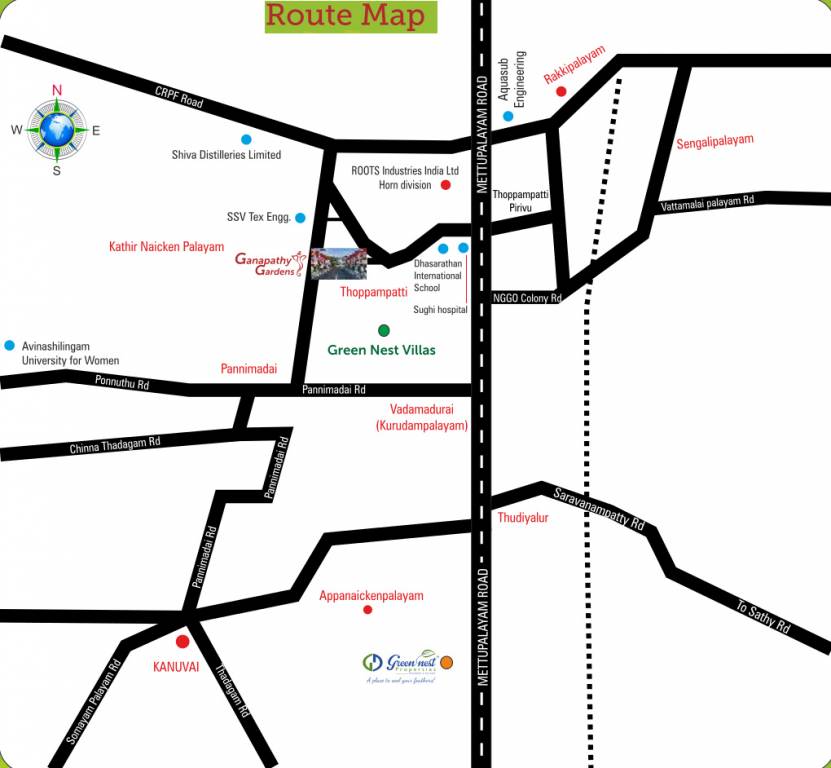 Images for Location Plan of Green Nest Ganapathy Garden Villas