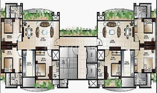  park-vista Single Tower Cluster Plan