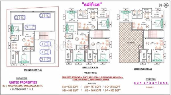 Images for Cluster Plan of United Properties Edifice Apartments