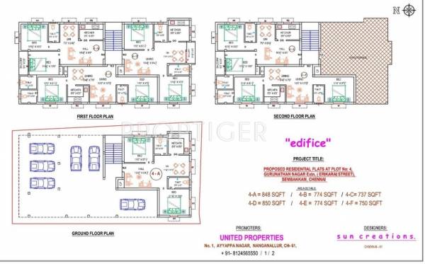 Images for Cluster Plan of United Properties Edifice Apartments