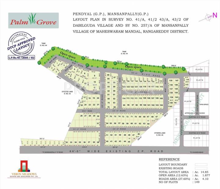 Vision Meadows Palm Groves Layout Plan
