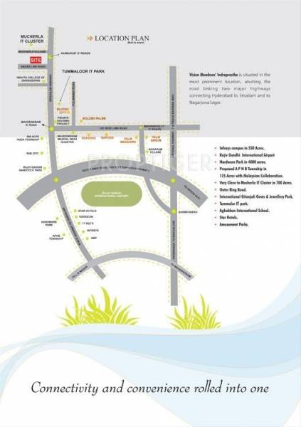 Vision Meadows Indraprastha Location Plan