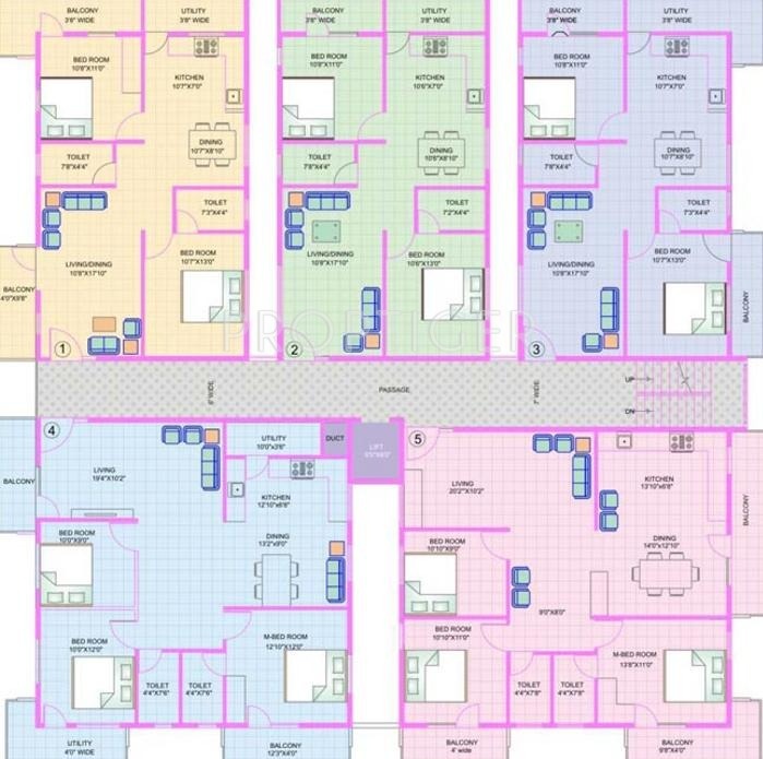  green woods Single Tower Cluster Plan