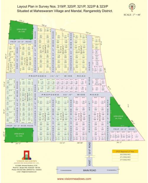Vision Meadows Estates and Developers Pvt Ltd Golden Palms Layout Plan