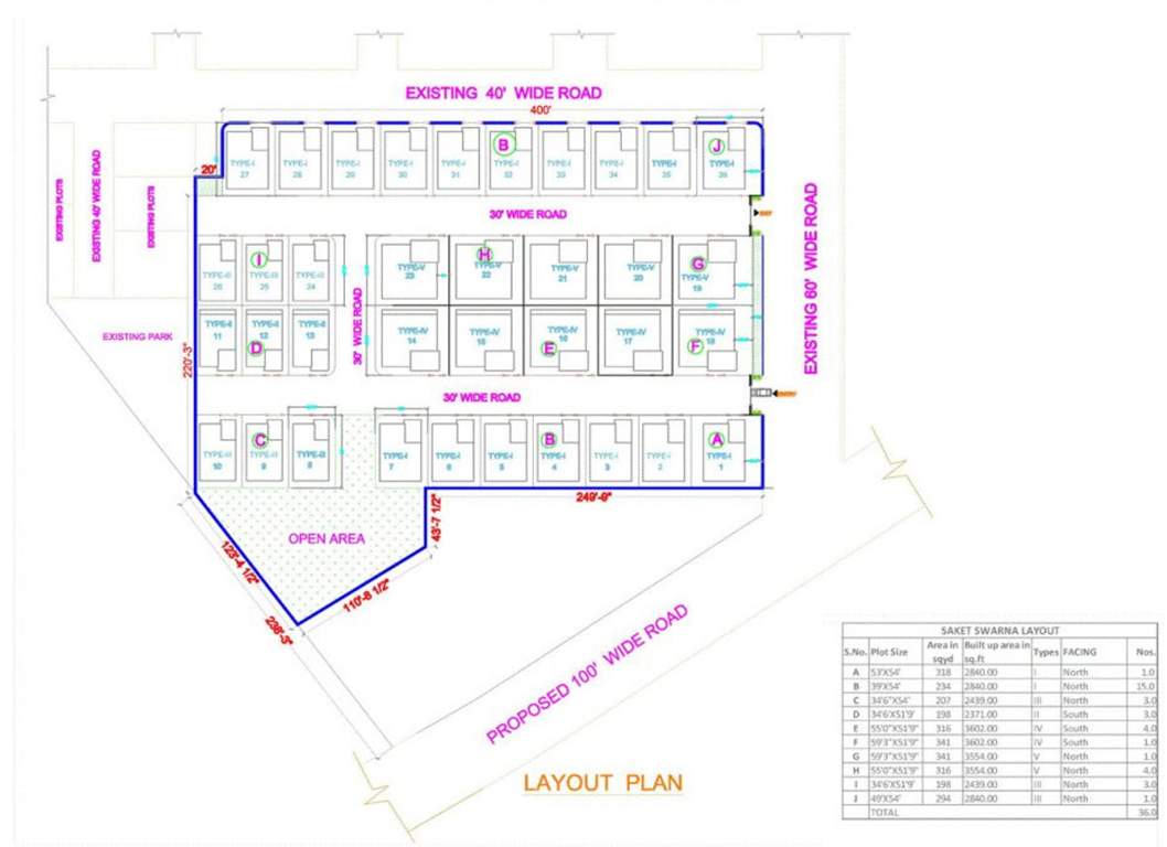  swarna villas Images for Layout Plan of Saket Swarna Villas