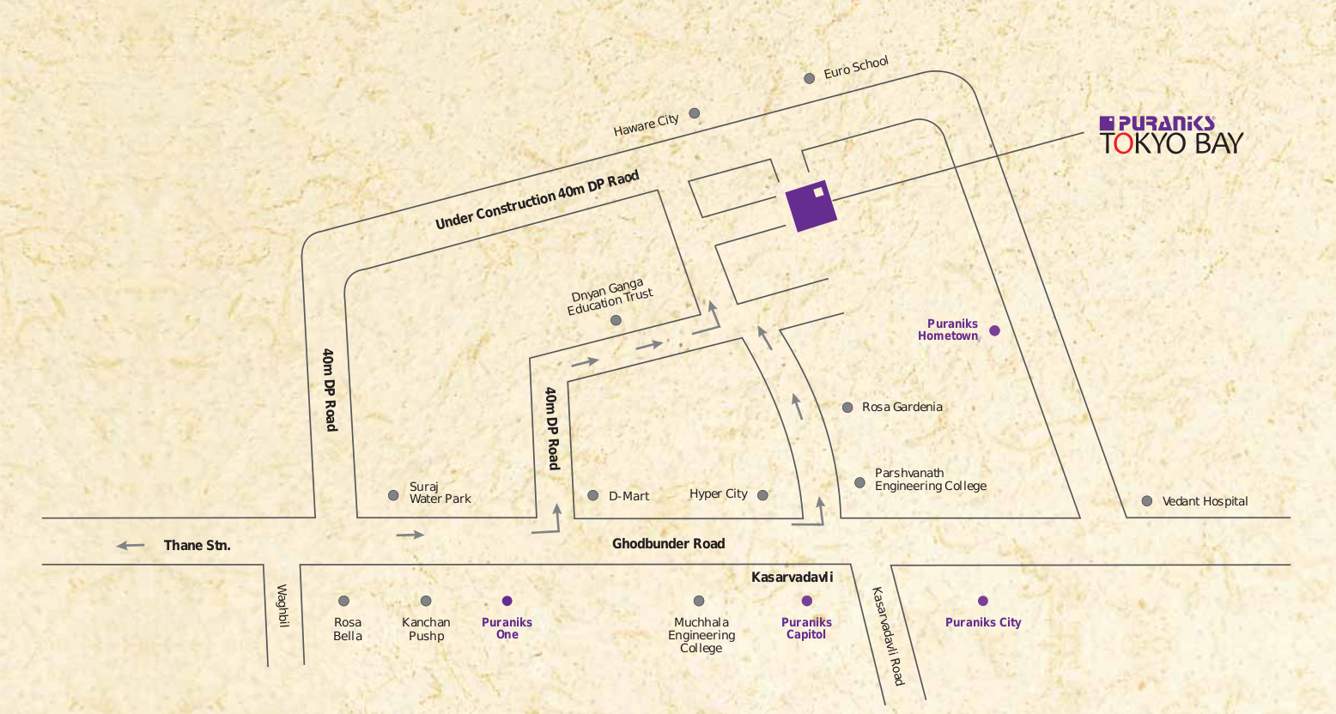  tokyo bay Images for Location Plan of Puraniks Tokyo Bay