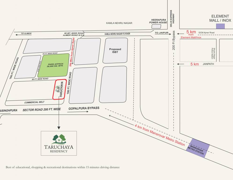  taruchaya residency Location Plan
