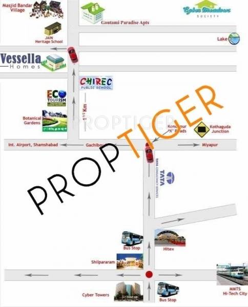 Kanishka Builders Vessella Homes Location Plan