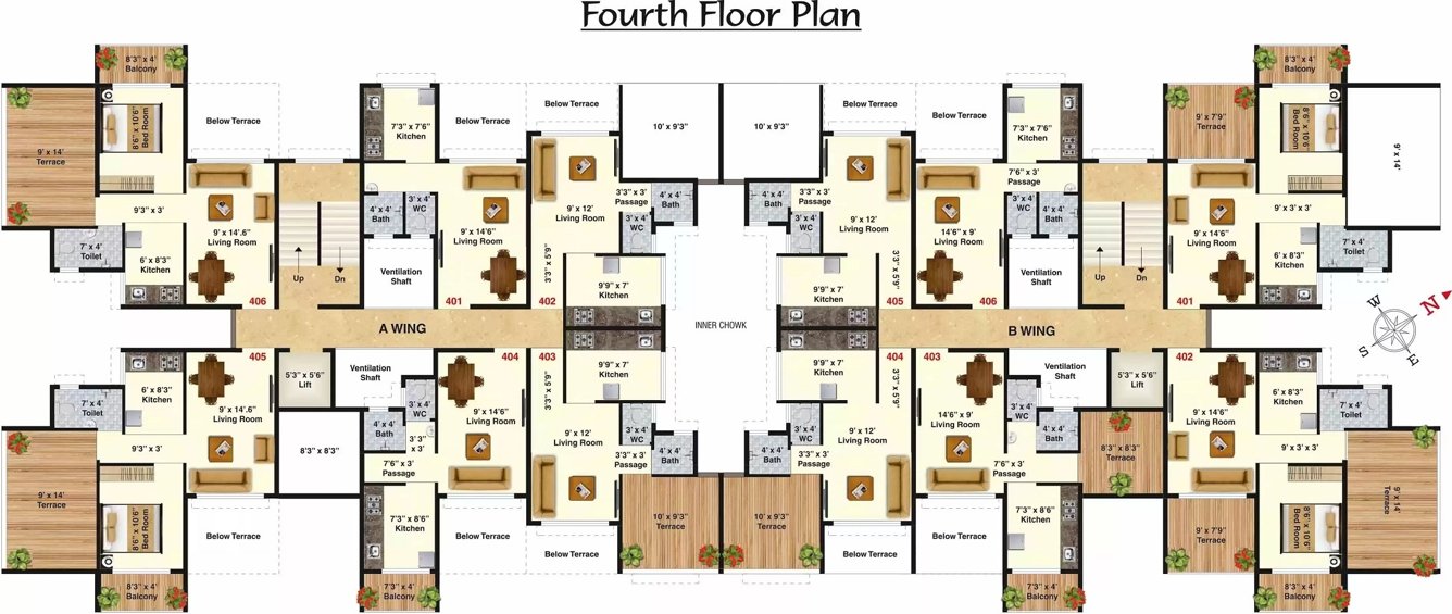  ganesha Tower 1 Cluster Plan for 4th Floor