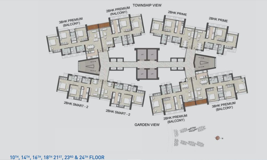 immensa Tower 2 Cluster Plan for 10th Floor