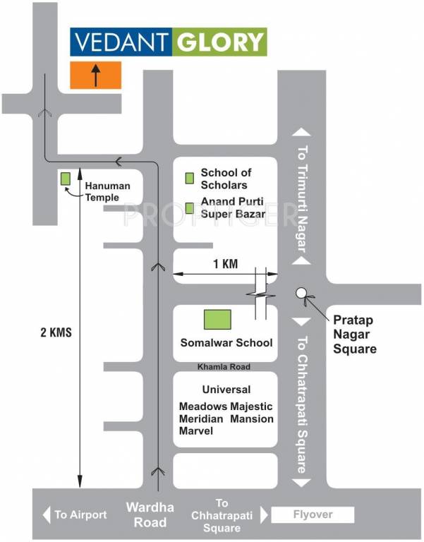 Nanis Buildcon Vedant Glory Location Plan