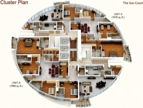  sun-court-3 C Cluster Plan