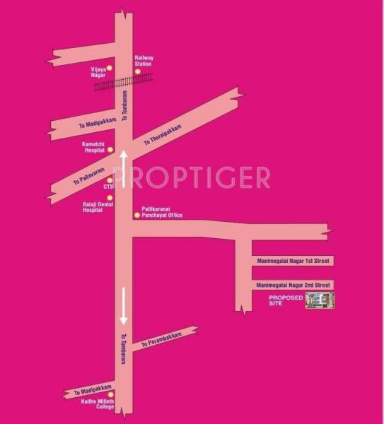 Arasur Builders Avantika Location Plan