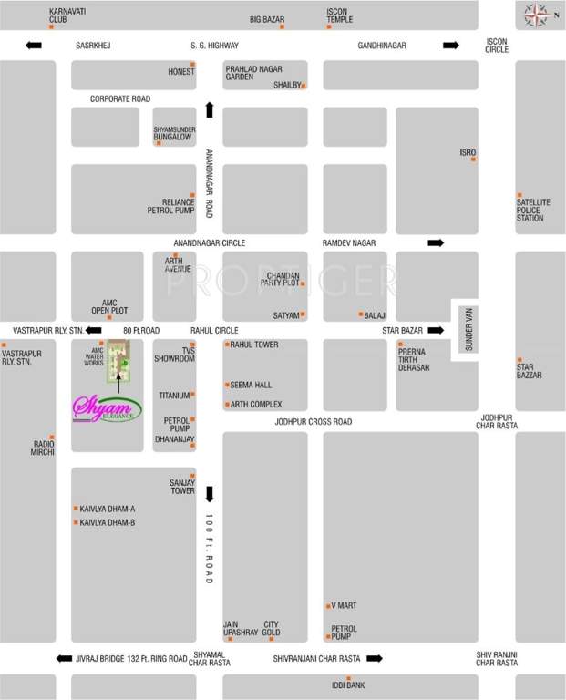 shyam elegance Images for Location Plan of Shyam Elegance