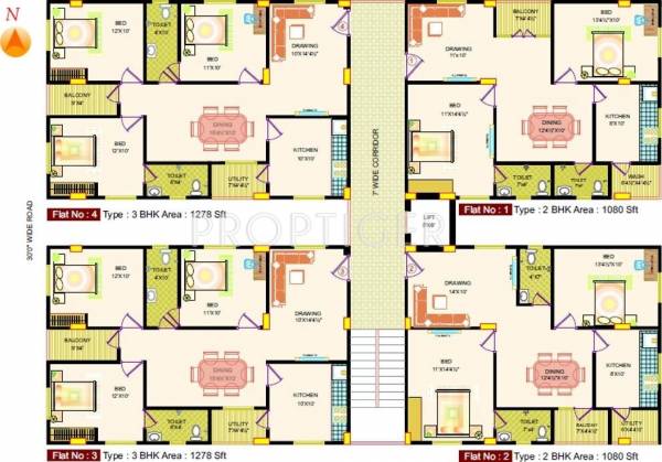  rama-royale Single Tower Cluster Plan