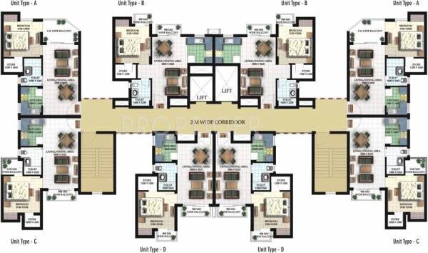 Tower 1 Cluster Plan santushti-enclave Tower 1 Cluster Plan