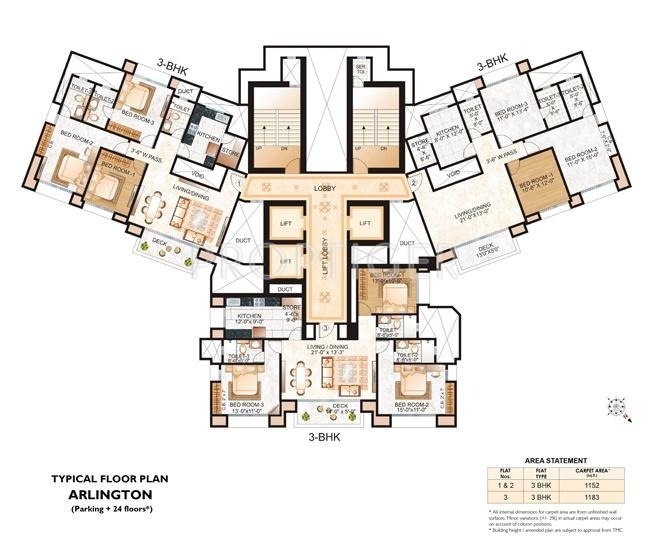  arlington Single Tower Cluster Plan