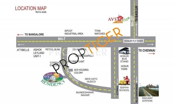 Janani Realtors AVS Residency Location Plan