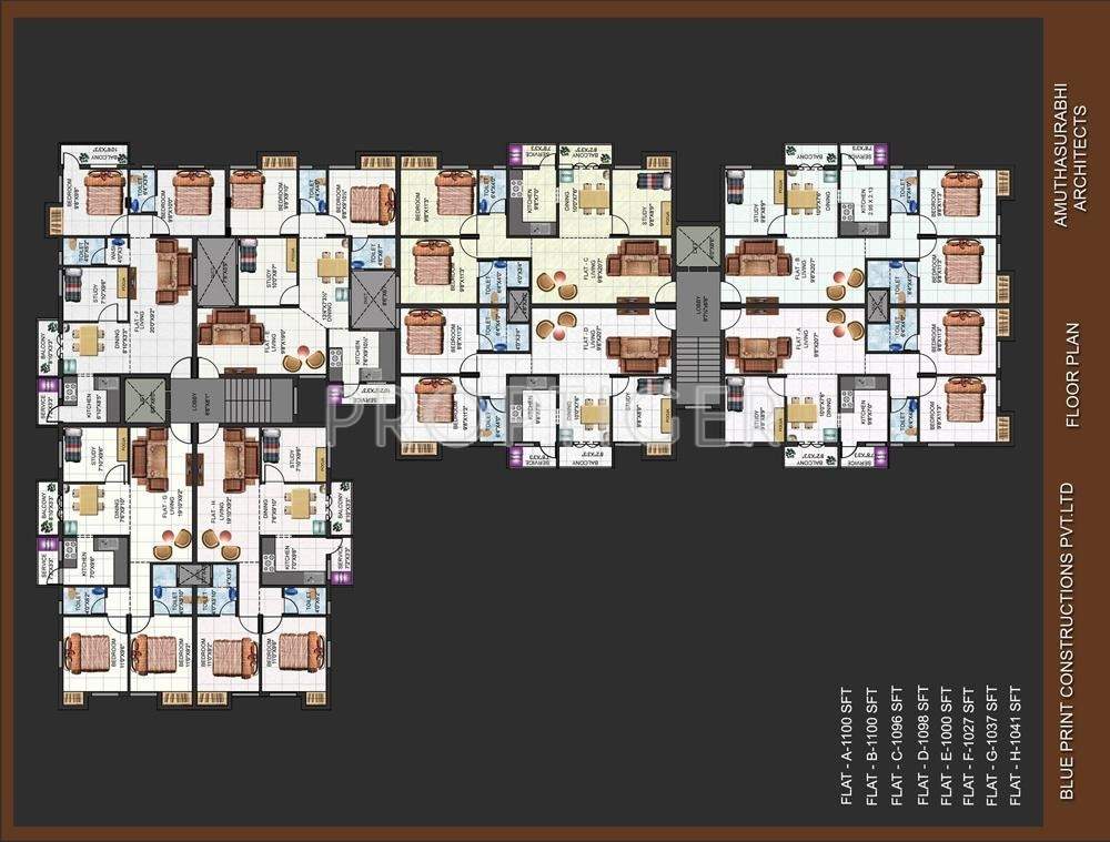Images for Cluster Plan of Blue Print Woodsville Apartment